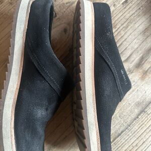 Merrell Black Suede slip on clogs mules